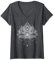 Damen Heilige Geometrie Meditation Positivität Liebe Mandala Lotus T-Shirt mit V-Ausschnitt