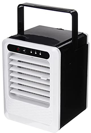 FOMT Aire Acondicionado Portátil,Mini Ventilador De Aire Acondicionado con Enfriador De Aire De Niebla De Hielo Utilizado para El Ventilador De Enfriamiento del Hogar,Negro