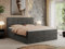 MKS MEBLE Boxspringbett 140x200 Mit Bettkasten, Matratze H3 und Topper - Polsterbett Mit Stauraum - Centos - Grau Velvet