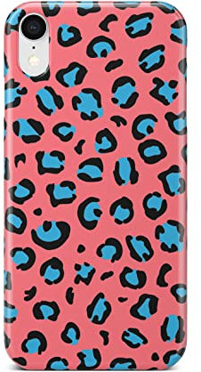 iCaseDesigner Animal Print Phone Case Compatible with iPhone X/XS. 4. Pink & Blue Leopard
