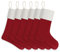 WANZELONYO Weihnachtsstrumpf, 45,7 cm, 6 Stück, Rot
