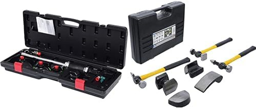 KS TOOLS 1402080 Kit De Debosselage sans Peinture À Air Comprimé,5 Marteaux Débosseleur Carroserie avec 3 Ventouses & BGS DIY 1670 | Kit de débosselage de carosserie | 7 pièces