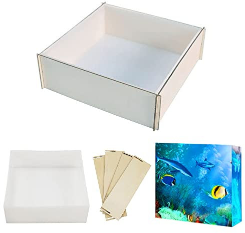 Yayatty Grand Molde de Silicona Cuadrado para Resina Epoxi - Conservación de Flores y Decoraciones para El Hogar