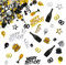 Giftota - Konfetti 60 Geburtstag Deko - 60. Geburtstag Deko - Konfetti (Gold Schwarz) - Partydekoration Geburtstag 60 - Konfetti-Dekoration für Jubiläen, Geburtstage, Partys