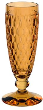 Villeroy & Boch – Boston Apricot Flûte À Champagne, Cristallin Coloré Orange, Contenance 120 Ml
