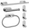 JiGiU Set 6 Pezzi Porta Asciugamani Bagno in Acciaio Inox 40cm - Ganci Autoadesivo per Accappatoio o Carta Igienica Impermeabili per Camera, Bagno, Cucina - Argento