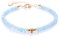 Bracciale con perline di pietre preziose per donne ragazze | Ametista quarzo rosa lapislazzuli pietra di luna guarigione braccialetto gemma di cristallo (Acquamarina)