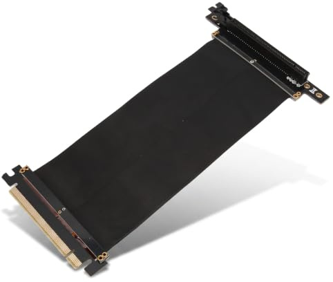 Shielded PCIe 3.0 16x Riser Cable, High Speed GPU Extension Vertical Mount Right Angle Adapter for Graphics Card Gaming PC