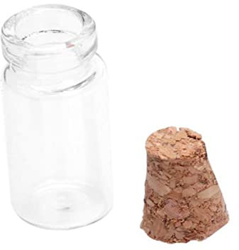 Garneck 25pièces Bouteille Verre Transparent avec Bouchon Liège Mini-Bouteille à Souhaits Bouteille Flottante pour Thé pour Fêtes Maison