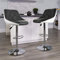 XDAILUYYDS Barhocker PU 2er Set, Höhenverstellbare Barstühle, 360° Drehstuhl, Küchenstühle mit Rückenlehne und Fußstütze, Esstisch Stuhl-Geeignet für Lobby, Tresen. (PU/schwarz+weiß)