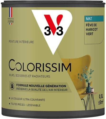 V33 Peinture multi-supports Colorissim® Fève de haricot vert Mat 0,5L