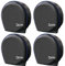 Kayme Tire Covers Set of 4, Outdoor Tire Covers for Trailers, Used in Wheel Cover for Car, Truck, SUV, Motorhome, Camper Sun Rain Snow Protector, Fit 30-32 Inch Tire Diameter/Black