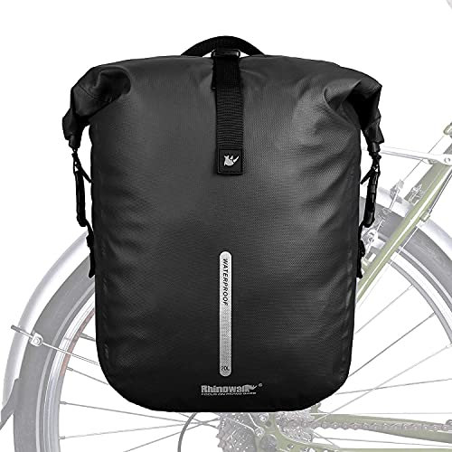 Rhinowalk Bike Pannier Bag Waterproof Rack Bicycle Bag 20L Laptop Pannier Backpack Professional Cycling Accessories