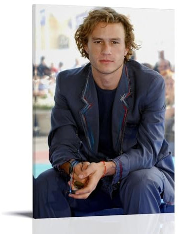 OqcEha Heath Ledger Poster auf Leinwand, Wandkunst, dekorativ, Schlafzimmer, modern, 60 x 90 cm