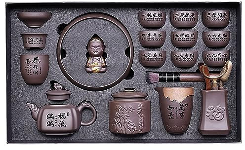 WYQWYQWYQ Juego de té Juego de Tazas de té Juego de té Juego de té Zisha Kungfu, Tetera con Filtro Zisha Chino