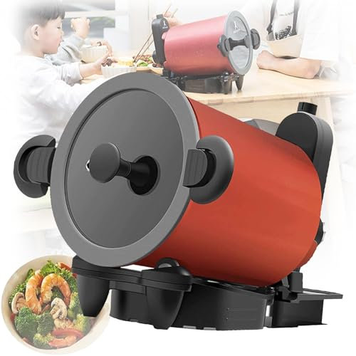 OmePS Cooking Wok Fried Rice Machine, Automatic Cooking Machine, Commercial Food Processor 360° Automatic Rotation,Intelligent Automatic Cooking Machine,for Stir Frying,Stewing,Cooking