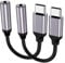 Apple MFi Certified 2 Pack USB C to 3.5mm Headphone Jack Adapter for iPhone 15/15 Pro/Pro Max/Plus, Type C Aux Dongle Cable for Samsung Galaxy S23/S23/S22/S21Ultra, MacBook,Note (Gray)
