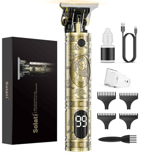 Haarschneidemaschine, Trimmer Barttrimmer Herren LED Anzeige Haartrimmer Herren Konturen Haartrimmer Konturen Haarschneidemaschine Profi Bartschneider Rasierer Haarschneider Hair Clipper