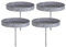 Romadedi Kerzenhalter Adventskranz Grau Stumpenkerzen 8cm: 4er Set Advent Kerzenständer ohne Dorn Stabkerzenhalter zum Stecken Adventsteller Kerzenstecker Kerzenpick Halterung Für Kranz Led Kerzen