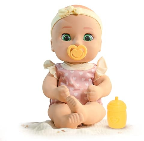 BE LOVED BABIES Gaby, lebensechte Puppe, weiche Haut und enthält einen Schnuller und eine Flasche, komplett beweglich, Spielzeug für Kinder ab 18 Monaten