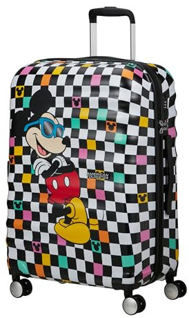 American Tourister Wavebreaker Disney FL - Spinner M, Koffer, 67 cm, 64 L, Mehrfarbig (Mickey Check)