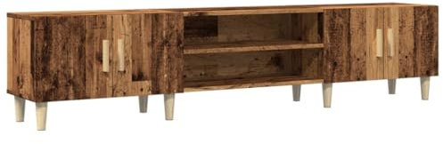 vidaXL Mueble de TV Madera ingeniería Madera Envejecida 180x31,5x40 cm, Soporte de TV, aparador de TV, Mueble HiFi, Banco de TV, Armario de TV
