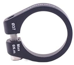 Abrazadera tija sillin bici, Abrazadera for tija de sillín de bicicleta, de aluminio, 37, 38,1 y 38,6 mm, 1 unidad(37 MM)