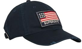Superdry Damen Baseball Cap mit Aufnähern Lauren Marineblau 1SIZE