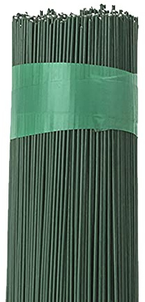 IFLO Steck- und Wickelddraht GRÜN & BLAU geglüht 300mm - Basteldraht, Blumendraht, Bindedraht, Floristikdraht für Trockenblumen, DIY Projekte (1,2mm x 300mm Grün 50Stück)