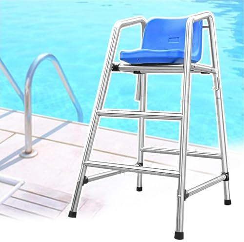 RayGenius Chaises de sauveteurs Hautes, Chaises de sauveteurs de Piscine en Acier Inoxydable 304, Chaises de sauveteurs Hautes de 47 59 70 Pouces pour l'extérieur et l'intérieur.,201-1.2M