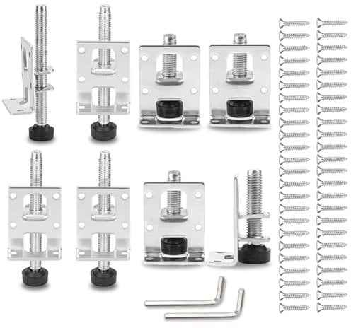 8 patas de nivelación, patas ajustables de metal, altura ajustable, para armario, patas de carga pesada, 55 y 105 mm, juego de patas atornilladas para muebles, armarios, estanterías
