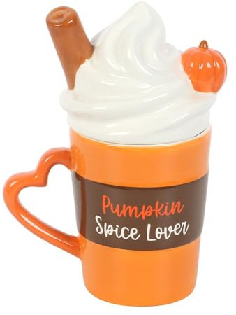 Something Different Pumpkin Spice Lover Mug With Lid (One Size) (Orange/Brown)