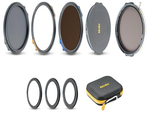 NiSi JetMag Pro 95MAG True Color 1–9 Stops VND Magnetfilter Kit | Inkl. Magnetfilter 1-5 Blenden Variabler ND-Filter, FS ND16, Black Mist 1/8, 82mm, 86mm, 95mm Adapterringe