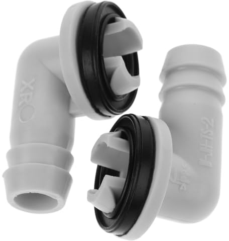 LOORGVEL 2 Pièces Connecteur de Tuyau D Évacuation pour Climatiseur Embout Coudé Plastique Dur Étanche et Raccord pour Drainage Condensats Extérieure