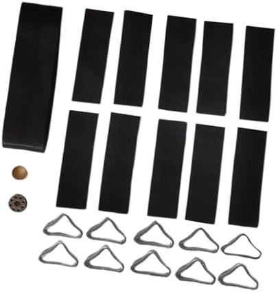 Hellery 10 Trampoline Triangle Buckles, Triangle Hooks, Black, PP Nylon, Repair Kit for Trampoline Mats
