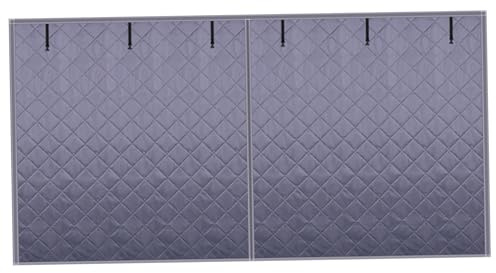Garage Door Insulation, 8x7ft Insulated Cotton Garage Door Screen Curtain Waterproof Windproof Soundproof for Winter, Grey