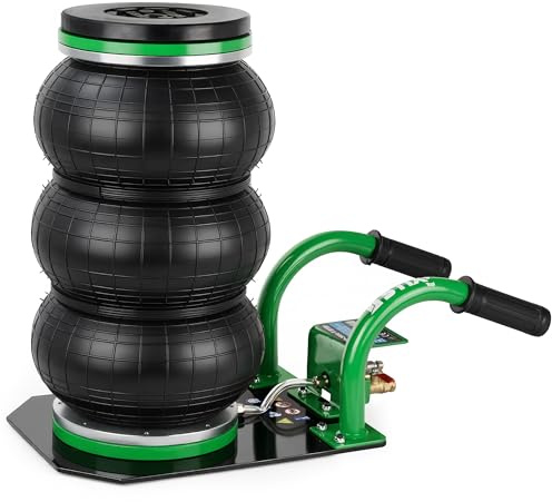 Pneumatischer Wagenheber 3,5T - Druckluft Wagenheber 130-430 mm - Kompakter Air Jack mit kurzem Griff - 5-Fach Teleskop, EU Safety Valve - für PKW SUV Werkstatt