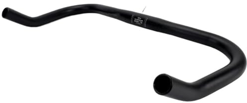Hoppipola Bullhorn-Lenker aus leichtem Aluminium, 31,8 mm, für Rennrad, MTB, Fixie, 37 cm, Schwarz