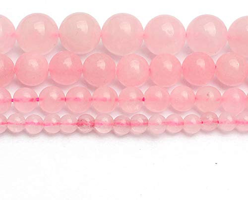 Asingeloo Rose Quartz Gemstone Round Pink Beads 15 Inch 6mm Crystal Natural Loose Beads Energy Stone Healing Power for Jewelry Making