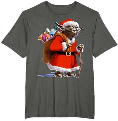 Star Wars Christmas Yoda Santa Sack of Presents T-Shirt