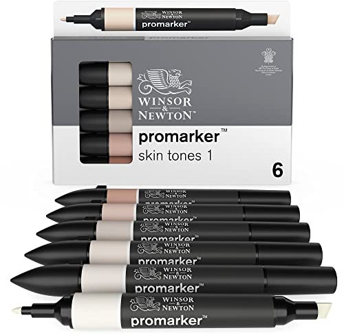 W&N PROMARKER SET X6 TONS DE CHAIR SET X1