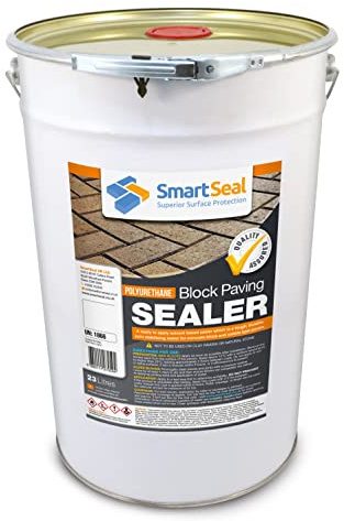 Smartseal Polyurethane Block Paving Sealer - Ultra Durable - Solidifies Jointing Sand and Creates a Long Lasting Effective Seal on Concrete Block Paving (23 Litre)……