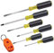Schraubendreher-Set, 6-teilig, inkl. Magnetisierer/Entmagnetisierer, 3 Schlitze, 3 Kreuzschlitze, gepolsterter Griff, Komfort, präzise gefräste kleine Werkzeuge 85146