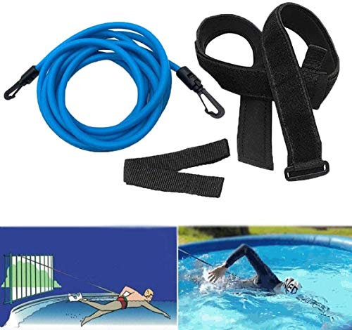 4 m Schwimmtraining-Gürtel, Schwimm-Bungee-Trainings-Seil, Schwimmwiderstandsbänder, Pool-Schwimm-Training, Bungee-Übung für Erwachsene