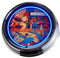 Neon Uhr Flipper King Pin Gottlieb 1973 Wanduhr Deko-Uhr Leuchtuhr USA 50's Style Retro Neonuhr Esszimmer Küche Wohnzimmer Büro (Blau)