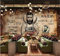 Retro Nostalgic Friseur Friseur Tapete 3D Friseursalon Friseursalon Industrie Dekor Hintergrund Wandbild Tapete 3D,300 * 210Cm