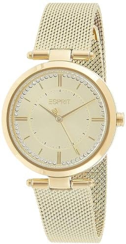 ESPRIT ES1L251M0055 Zea Uhr Damenuhr Edelstahl vergoldet 5 bar Analog Gold