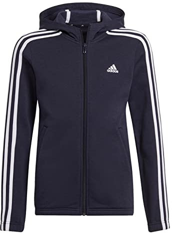 Adidas GS2196 G 3S FL FZ HD Sweatshirt Girl's Legend Ink/White 1314