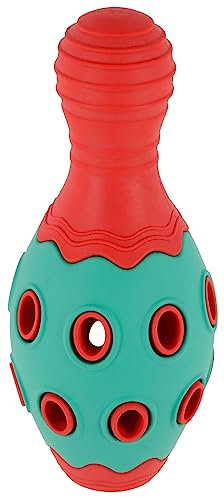 Kerbl Pet Kegel ToyFastic, befüllbar, rot/türkis, 15 x 6,5 cm