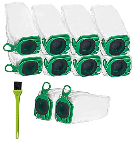 Taoxin Staubsaugerbeutel, 10 Stück Filtertüten, Flip-Seal-Design, Mit praktischem Zugring, Für Vorwerk Premium Filtertüten, Für Kobold VB100 Akku-Staubsauger